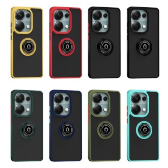 For Xiaomi Redmi Note 13 Pro 4G Q Shadow 1 Series TPU + PC Phone Case with Ring(Black+Red)