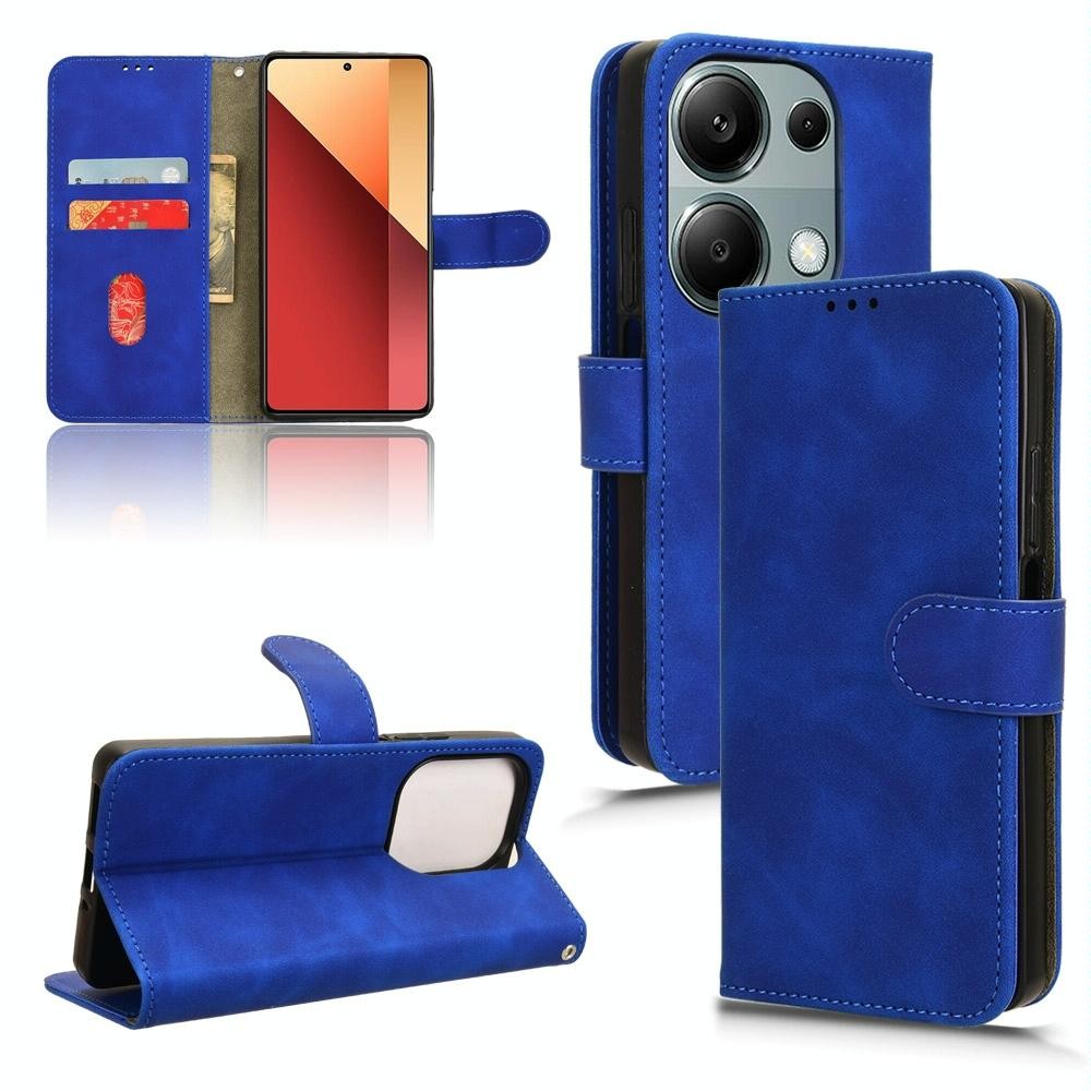 For Xiaomi Redmi Note 13 Pro 4G Skin Feel Magnetic Flip Leather Phone Case(Blue)