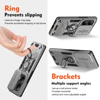 For Xiaomi Redmi Note 13 Pro 4G Camshield Ring Holder Phone Case(Grey)