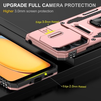 For Xiaomi Poco X6/Redmi Note 13 Pro 5G Armor PC + TPU Camera Shield Phone Case(Rose Gold)