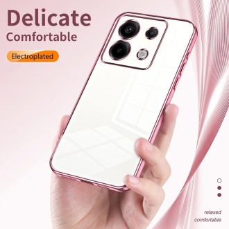 For Xiaomi Redmi Note 13 Pro Transparent Plating Fine Hole Phone Case(Silver)