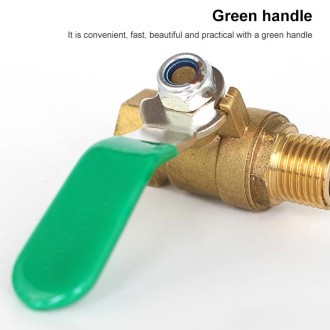 LAIZE Pneumatic Hose Connector Thickened Brass Ball Valve, Size:Outside 4 Point-Barb 10mm