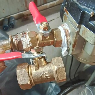 LAIZE Pneumatic Hose Connector Copper Ball Valve, Specification:Outside 2-Barb 10mm