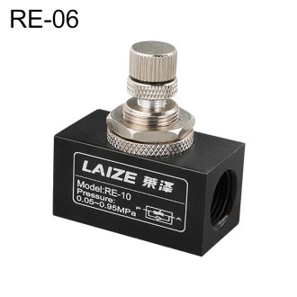 LAIZE Pneumatic Speed Regulating One-way Throttle Valve, Specification:RE-06 DN06mm