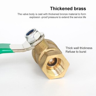 LAIZE Pneumatic Hose Connector Thickened Brass Ball Valve, Size:Inside and Outside 4 Point 1/2 inch