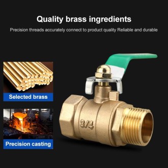 LAIZE Pneumatic Hose Connector Thickened Brass Ball Valve, Size:Inside and Outside 4 Point 1/2 inch