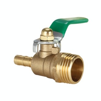 LAIZE Pneumatic Hose Connector Thickened Brass Ball Valve, Size:Outside 3 Point-Barb 12mm