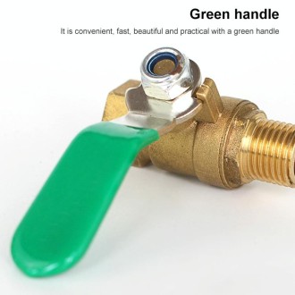 LAIZE Pneumatic Hose Connector Thickened Brass Ball Valve, Size:Outside 3 Point-Barb 12mm