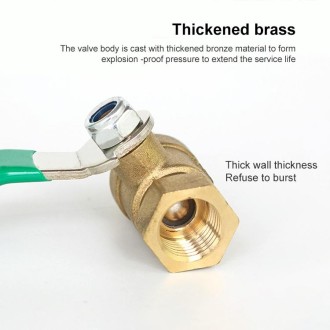 LAIZE Pneumatic Hose Connector Thickened Brass Ball Valve, Size:Outside 3 Point-Barb 12mm