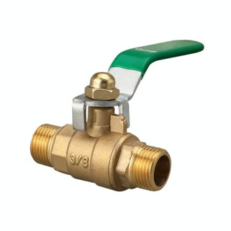 LAIZE Pneumatic Hose Connector Thickened Brass Ball Valve, Size:Double Outside 3 Point 3/8 inch