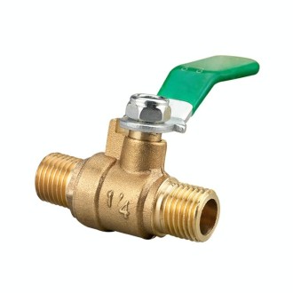 LAIZE Pneumatic Hose Connector Thickened Brass Ball Valve, Size:Double Outside 2 Point 1/4 inch