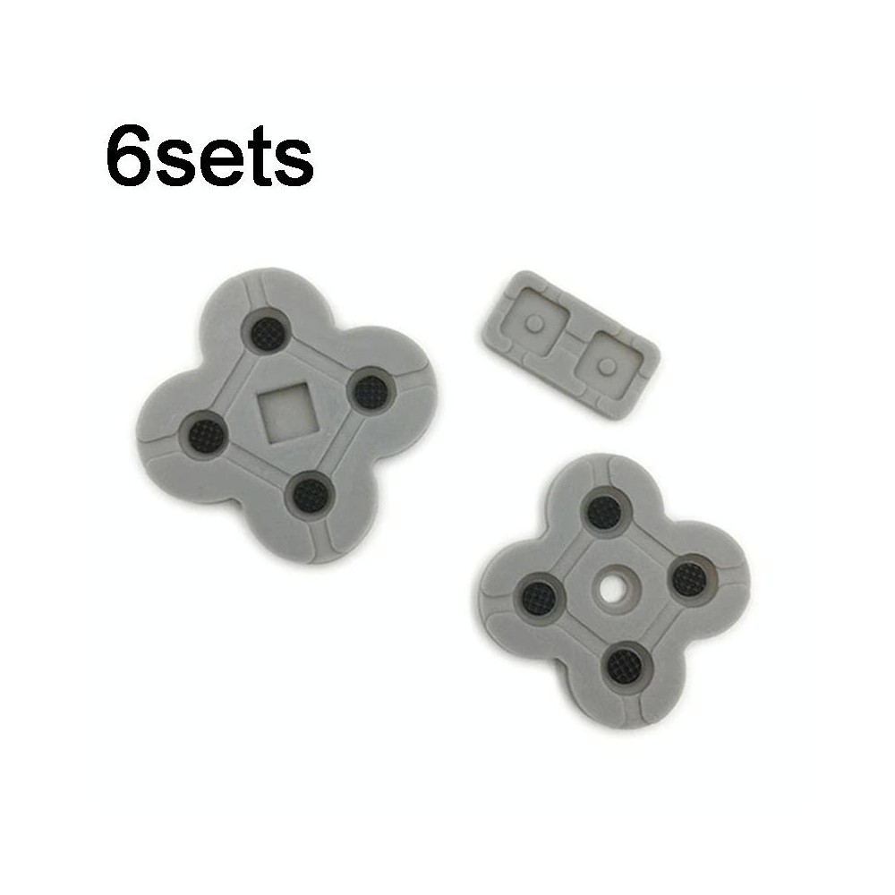 For Nintendo Dual Screen Lite 6sets Conductive Rubber Pad Soft Silicone Adhesive Key Button Pads