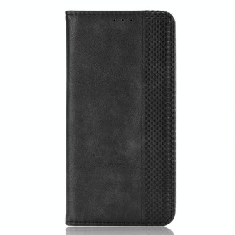 For Xiaomi Black Shark 5 RS Magnetic Buckle Retro Texture Leather Phone Case(Black)