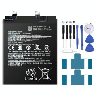 BM55 5000mAh Li-Polymer Battery Replacement For Xiaomi Mi 11 Pro / Mi 11 Ultra