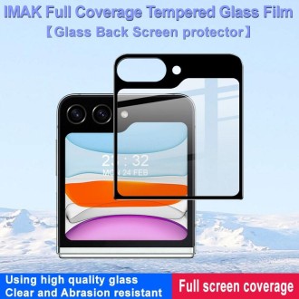 For Samsung Galaxy Z Flip5 5G IMAK Pro+ Series Full Coverage Tempered Back Screen Glass Film