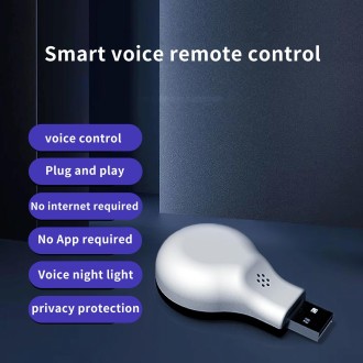 YK-166 Air Conditioner Voice Remote Control Smart AI Night Light Appliance Control TV Voice Companion(English Version)