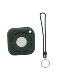 Tracker Anti-Lost Silicone Case For Airtag, Color: Ink Green+Lanyard+Key Ring