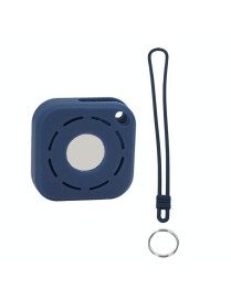 Tracker Anti-Lost Silicone Case For Airtag, Color: Noon Blue+Lanyard+Key Ring