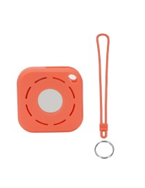 Tracker Anti-Lost Silicone Case For Airtag, Color: Coral+Lanyard+Key Ring