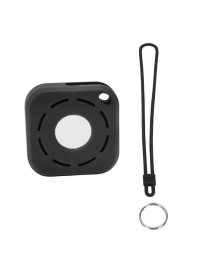 Tracker Anti-Lost Silicone Case For Airtag, Color: Dark Gray+Lanyard+Key Ring