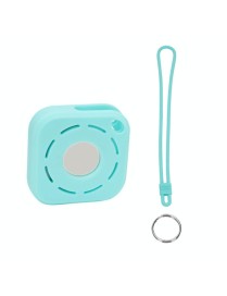 Tracker Anti-Lost Silicone Case For Airtag, Color: Mint Green+Lanyard+Key Ring