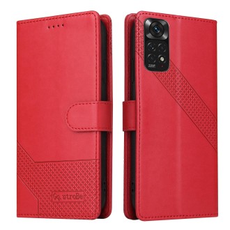 For Xiaomi Redmi Note 11 Pro GQUTROBE Skin Feel Magnetic Leather Phone Case(Red)