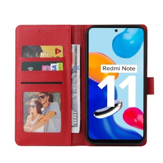 For Xiaomi Redmi Note 11 Pro GQUTROBE Skin Feel Magnetic Leather Phone Case(Red)