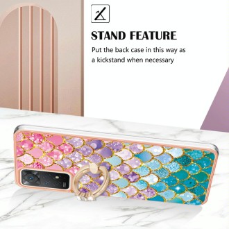 For Xiaomi Redmi Note 11 Pro 5G / 4G Global Electroplating IMD TPU Phone Case with Ring(Colorful Scales)