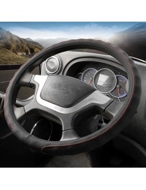 50cm Leather Truck Steering Wheel Cover(Black Red Line)