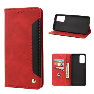 For Xiaomi Redmi Note 11 Pro Skin Feel Splicing Leather Phone Case(Red)