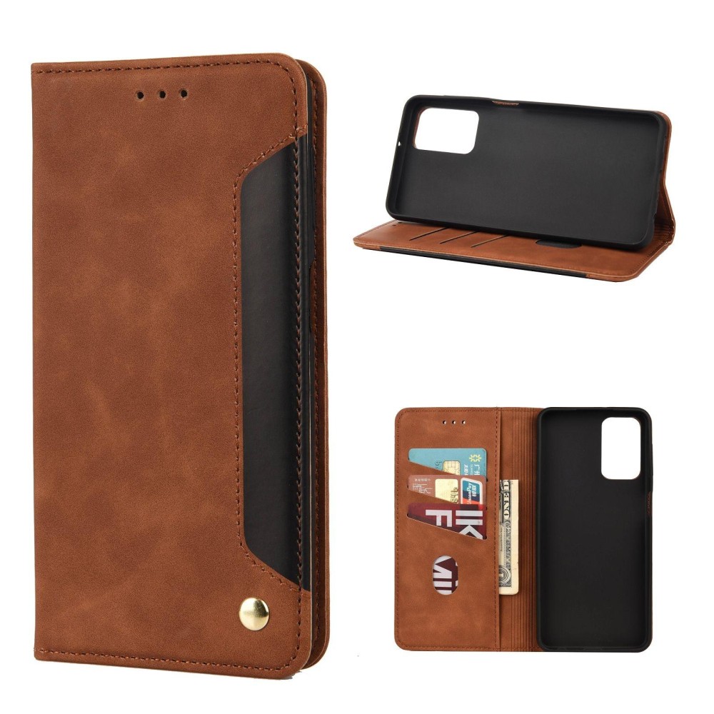 For Xiaomi Redmi Note 11 Pro Skin Feel Splicing Leather Phone Case(Brown)