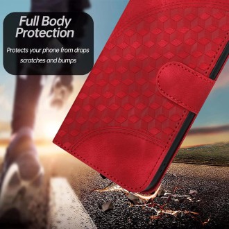 For Xiaomi Redmi Note 13 Pro 5G YX0060 Elephant Head Embossed Phone Leather Case with Lanyard(Red)