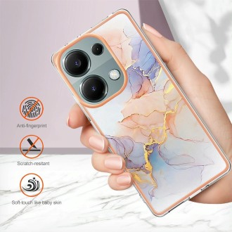 For Xiaomi Redmi Note 13 Pro 4G Global Electroplating IMD TPU Phone Case(White Marble)