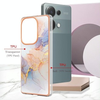 For Xiaomi Redmi Note 13 Pro 4G Global Electroplating IMD TPU Phone Case(White Marble)