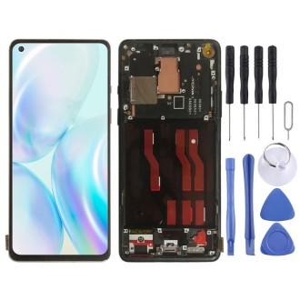 For OnePlus 8 IN2013 2017 2010 Digitizer Full Assembly With Frame Original LCD Screen (Black)