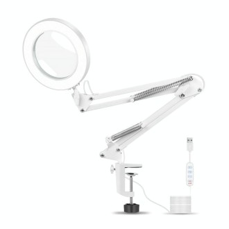 USB Desktop LED Ring Light Welding Auxiliary Magnifying Glass Lighting Desk Lamp