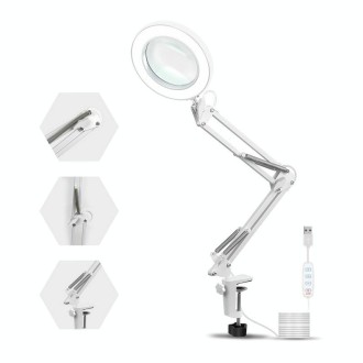 USB Desktop LED Ring Light Welding Auxiliary Magnifying Glass Lighting Desk Lamp