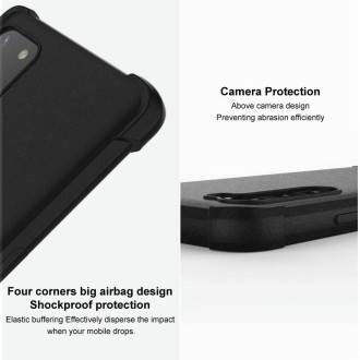 For Xiaomi Poco M6 Pro/Redmi Note13 Pro 4G Global imak Shockproof Airbag TPU Phone Case(Matte Black)