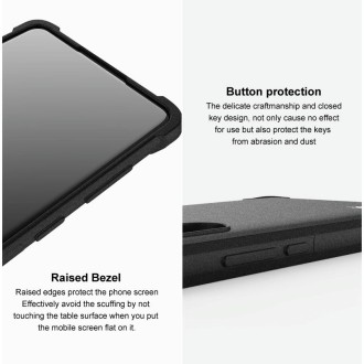 For Xiaomi Poco M6 Pro/Redmi Note13 Pro 4G Global imak Shockproof Airbag TPU Phone Case(Matte Black)