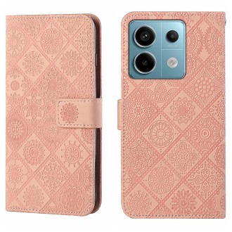 For Xiaomi Redmi Note 13 Pro Ethnic Style Embossed Pattern Leather Phone Case(Pink)