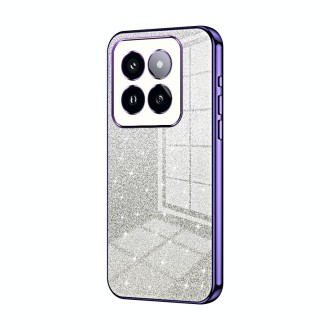 For Xiaomi 14 Pro Gradient Glitter Powder Electroplated Phone Case(Purple)