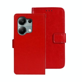 For Xiaomi Redmi Note 13 Pro 4G idewei Crazy Horse Texture Leather Phone Case(Red)