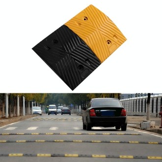 Trapezoidal Two-in-one Herringbone Rubber Speed Bump, Size: 50x35x5cm