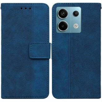 For Xiaomi Redmi Note 13 Pro 5G Geometric Embossed Leather Phone Case(Blue)