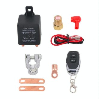 ZL180 12V 120A Car Relay Remote Rireless Battery Isolator with Battery Clip x 1 & Remote Control x 1