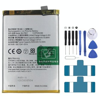 BLP851 5000mAh Li-Polymer Battery Replacement For OPPO F19 / F19s