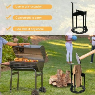 Portable Cross Firewood Splitter Outdoor Camping Manual Wood Splitting Tool