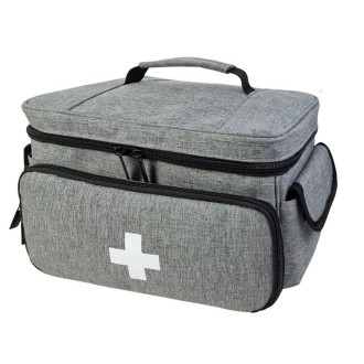 Small Medicine Storage Bag Home First Aid Kit(Grey)