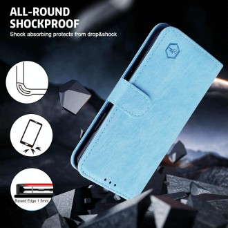 For Xiaomi Redmi Note 13 Pro 5G Skin Feeling Oil Leather Texture PU + TPU Phone Case(Light Blue)