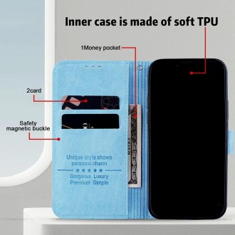 For Xiaomi Redmi Note 13 Pro 5G Skin Feeling Oil Leather Texture PU + TPU Phone Case(Light Blue)